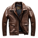 Jeep Spirit Oil Wachs Kopfschicht verdickte Kuhlatten 1,5 mm echter Leder-Lederjacke Herrenleder Jacke Herren Revers großer Jacke Herren brauner Kuh 3xl Vorverkauf für 10 Tage