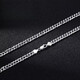 Guanpuge Fat Donglai same style pt950 platinum Cuban chain platinum necklace men's trendy hip-hop simple Korean version women's silver jewelry lock 4 mm 50 cm