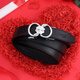 Krokodil -Shirt Qixi Geschenk Mode Frauen Band Kopfschicht Cowide Automatische Schnalle Casual Belt Girls T3923