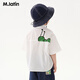 M.Latin little ant shirt M.Latin children's clothing 25 summer new style boys' fun ant print short-sleeved shirt semi-bleached 120