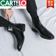 Botas para hombres de Cartelo Chelsea Autumn e invierno zapatos de cuero casuales de cuero de estilo británico