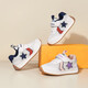 Baby Kleinkindschuhe 2025 Frühlings- und Herbststil-Jungenfunktionsschuhe Anti-Kollision Babyschuhe für Frauen Weiche Sohle Kinderschuhe 1-3 Jahre alt 831 Hidden Blue/Weiß [Doppel-Netz atmungsaktiv] 25 Die innere Länge der Schuhe beträgt ca. 15,8 cm