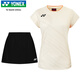 
YONEX Yonex Badminton Clothes National Team Competition Fan Edition Sports Women's Short Sleeve Set 20877CR Milky White XO