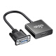 Patriot VGA to HDMI converter aluminum alloy with audio powered high-definition video adapter laptop desktop converter TV display projector VH01