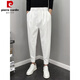 Pierre Cardin (Pierre Cardin) Fußhose Herren Frühling und Sommer Harren Pint Casual Hosen Solid Farbe kleine Füße Lange Hosen Herren trendig vielseitiger Anzug Hosen Schwarz [Version] reguläres (Vatertagsgeschenk) 32
