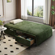 Chaogeshu électrique canapé-lit moderne petit appartement peut stocker, s'asseoir et mentir, canapé multi-fonctions à simple et double salon, diamètre extérieur 1,0 mètres [Smart Electric + Storage] Modèle d'éponge haute densité