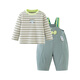 
Mini Bala overalls suit for boys and girls babies moisture absorption and quick dry cute fun T-shirt two-piece set spring new products