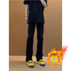 7 hochwertige schwarze Scimitar-Mikro-Flüssigkeits-Jeans für Männer für die amerikanische High Street Slim Long Hosen der amerikanischen High Street für Männer DF-701 Black 2xl (135-145jin [Jin ist gleich 0,5 kg])