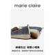 MARIE CLAIRE闪闪渔夫鞋25春软底坡跟亮片时髦单鞋659-11167 流光银+白659-11167 37