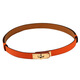 Yunfan H Home Kelly Real Leather Thin Belt Women's Lock Kelly Coat Summer Decoration avec jupe taille 13780 Classic Black Gold Buckle
