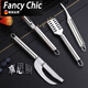 Xiongwochi Stainless Steel Kitchen Tools Shrimp Killing Knife, Shrimp Line Cleaning, Shrimp Gut Breaking, Fish Belly Knife, Fish Scale Remover, Peeling Knife, Three-piece Set of Fish Killing Knife + Scale Remover + Shrimp Line Knife, Upgraded Thickened Stainless Steel