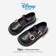 Disney children's shoes girls spring and autumn student black leather shoes performance shoes stage leather shoes DP22325 black 37