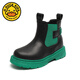 
G.DUCKKIDS girls' shoes children's Martin short boots 2025 spring and autumn new autumn children's baby black single boots leather boots fashion 551 blue 30 inner length 19cm