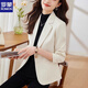 ROMON Western Style Suit Jacket Women's 2026 New Spring and Autumn Temperament Top Slim Fit Casual Small Suit Brown Spring Summer Single Layer M Reference Recommendation 110-120 Jin Jin is equal to 0.5 kg