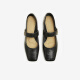 Best 25 Frühlings Retro Mary Jane Schuhe Dicke Ferse Square Toe Frauen Singles M1509AQ5 Black 38