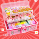 A complete set of hot paint seals, Guka hand account toys for girls hot paint wax wax storage box hot paint set gift box [Thousands of pieces of hot paint high-end gameplay] High-end exclusive Grand Slam [1289 pieces set] Get three-layer box