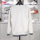 
Li Ning round neck long sleeve pullover hatless knit sweater men in autumn and winter warm casual versatile sweater base shirt top men standard white S