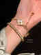 OEMG Butch four-leaf clover bracelet three-flowered five-flowered pink light luxury high-end texture light luxury niche 1 bracelet + 1 bracelet super value price (prepared for ordering)