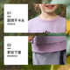 ASK JUNIOR Fake Two-Piece Children's Sweatshirt Spring Girls Striped Pullover Children's Moisturizing Breathable Sportswear Purple 120
