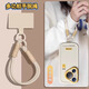 MOZK Apple Android iPhone mobile phone lanyard short wristband braided hand rope anti-lost and anti-fall Internet celebrity durable men and women high-end mobile phone solid color multi-function color lanyard velvet cloth double buckle bracelet [Chinese red] velvet cloth double buckle bracelet