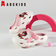 ABC Детская детская дырочка для мальчика мультфильм Nezha Sandals Девушки для девочек детские сандалии на открытом воздухе мужчины 8626 Белый порошок 34-35