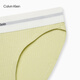 Calvin Klein Underwear [Modern Gravity Belt] 25 Spring and Summer Women's ck Jacquard Ribbed Bikini Underwear Women QF8022AD TOC-Cream Yellow 1 M