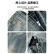 Playboy (PLAYBOY) jeans trendy brand boys loose straight 2025 summer new American high street casual wide-leg spring and autumn long trousers 9901 black L