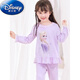 Disney Girls Pyjamas Set Children's Pure Cotton Autumn Suit 2023 Nouveau Ice and Snow Aisha Baby Home Clothes Children's Clothing Princess Z724 # [Purple] Princesse Aisha Coton pur de haute qualité 120