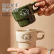 Tea edge ceramic mug afternoon tea coffee cup retro high-value water cup tea cup office cup ceramic cup gift