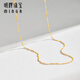 Ming brand jewelry 18K gold necklace K yellow water wave chain necklace simple plain chain for women CSR0235 pricing K yellow plain chain about 45 cm about 1.04-1.22 grams