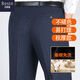 Winterdicke Hosen für Männer mittleren Alters loser, gerade eisenfreies Geschäft Dad Casual Hosen 9b9892 High-End Woll Marine Blau 29 2 Fuß 2 Taillenumfang Aufmerksamkeit auf Socken