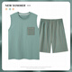 Langsha Pyjamas Herren Sommermodal Weste ärmellose Shorts Herrenhaus Kleidung Sommer Dünn Ice Seide DGG-AM-127 2xl