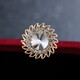 ANST Old Phoenix Gold Store Fashion Men's Brooch Brooch Crystal Shirt Collar Cleece Cuff Sunflower Medal Clip Clip Clip Clip Clip Clip Gold Base Red Crystal