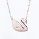 Swarovski (SWAROVSKI) Swan pendant large black swan rose gold plated necklace gift 5204134