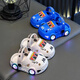 Meow Miow Kinderschuhen im Sommer leichter Auto Dinosaurier Sandalen Jungen und Mädchen Anti-Rutsch-Strandlochschuhe Kinder-Hausschuhe weiße Auto (mit heller Größe) 22-23 (Innenlänge ist ca. 14,5 cm)