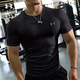 Under Armor (UNDERARMOR) short-sleeved T-shirt for men 25 spring new sportswear running fitness training bottoming shirt elastic breathable round neck T-shirt [elastic quick-drying] [Tech fabric] main recommendation L (175/96A)