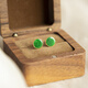 Shiniao Natural Burmese A-grade jade earrings 18k gold Yang green Wushi brand earrings earrings round brand light luxury high-end earrings for women