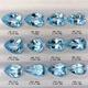 Blue Xianghe 6 drop-shaped aquamarine ring surface loose stone inlaid with 18K gold and silver men and women gift ring pendant bracelet earrings 1.1 carat 12#