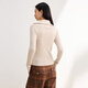 Ep yaying Damen tragen Wolle Reißverschluss Lampe Slim Strick Sweater Top Einkaufszentrum 9922a Grau 2xl