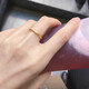 Oein plain ring ring for women ancient method inheritance simulation gold 18K gold ring plain ring niche design 2024 new trend J2 gold frosted No. 8
