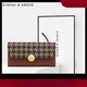 CinvaiKrose wallet women's long new coin wallet lock card wallet ladies clutch brown Brown gift box + tote bag