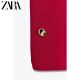 ZARA2025春季新品 女装 侧面纽扣饰针织背心式马甲 4192129 691 中红色 S (165/84A)