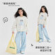
Disney girls suit spring and autumn children 2025 new spring suit fashionable girls fashionable street sweatshirt plaid pants spring 15266 blue + 4916 gradient 140 cm