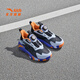 Anta-Kinder-Turnschuhe Jungenschuhe 2025 Frühlings- und Sommer Neues Produkt Mesh Atmungsaktivem Knopfknopf gepolstert und geschärfter Basketballschuhe Schwarz/Hellnebel Grau/Gelb Orange-1 32