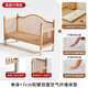 Beimei Beech Wood Supling Bed Cuna Cuna de madera sólida Cama de niños Cama lateral ensanchada Buardera elevada para levantar la cama individual (barandilla de tres lados) + 7 cm de fibra de aire Matches 200*80cm [Levantamiento]