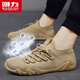 Huili Chaussures pour hommes Spring Mesh Chaussures décontractées pour hommes Soft Sole Light Running Shoes E897C Khaki 41