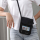 Potravel.Design Crossbody Passport Bag Rfid Antir-theft Bolsa de almacenamiento de almacenamiento Caso de protección de cuello Tarjeta de teléfono móvil Billetera Negro