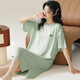 
Meijun nightgown with chest pad summer modal pajamas for women in summer thin simple short-sleeved pregnant women home clothes summer A11762 [with chest pad] M