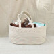 
OTHERins style baby splicing cotton thread storage bucket diaper basket foldable storage bag split discrete storage basket taking photos Black line decoration storage basket 39x2 5.5x18.5