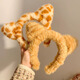 Mr. Ouyang Cartoon Pattern Cat Ear Headband Gold Mink Fur Tiger Print Face Wash Headband Plush Autumn and Winter Leopard Spot Hairpin for Women Orange Cat
